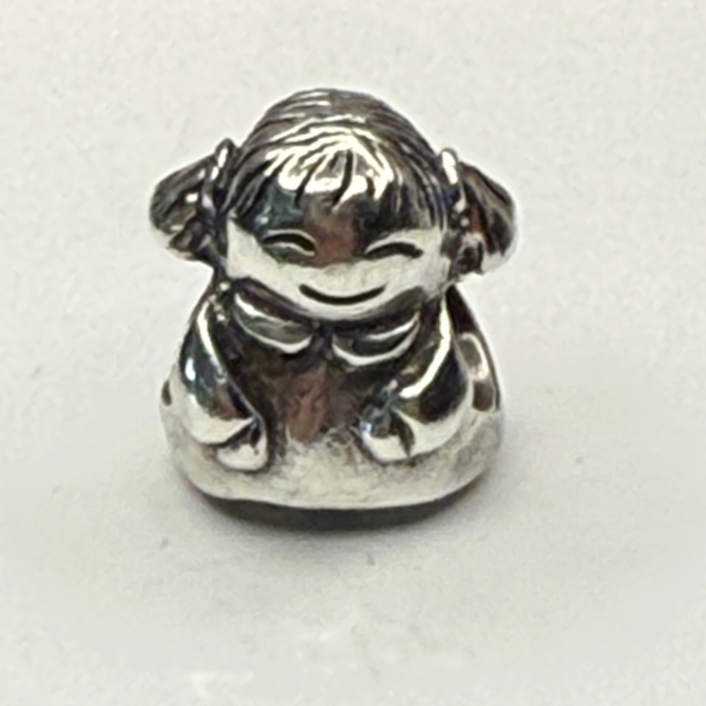 Pandora Sterling Silver Little Girl Charm Threaded Core ALE 925